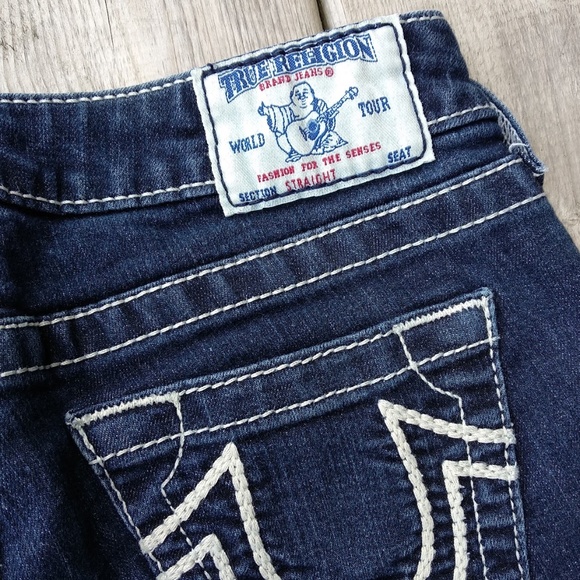 True Religion | Size 27 World Tour Dark Wash Low Rise Straight Jeans - Picture 9 of 11